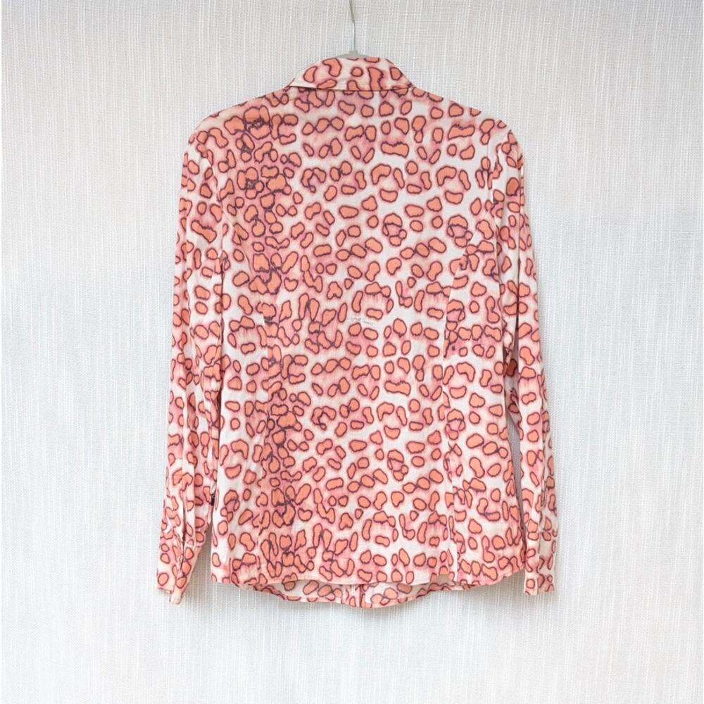 Just Cavalli Red/Orange Long Sleeve Button Down Cotton Shirt, size IT42/US6/M - Picture 3 of 11